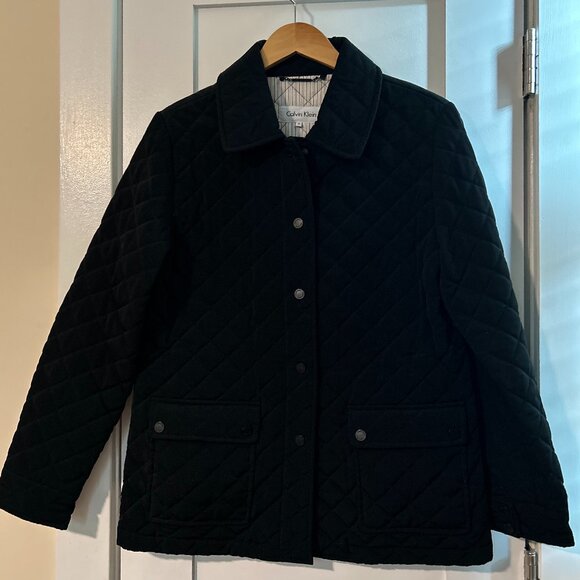 Calvin Klein black quilted jacket - size medium - Picture 1 of 3